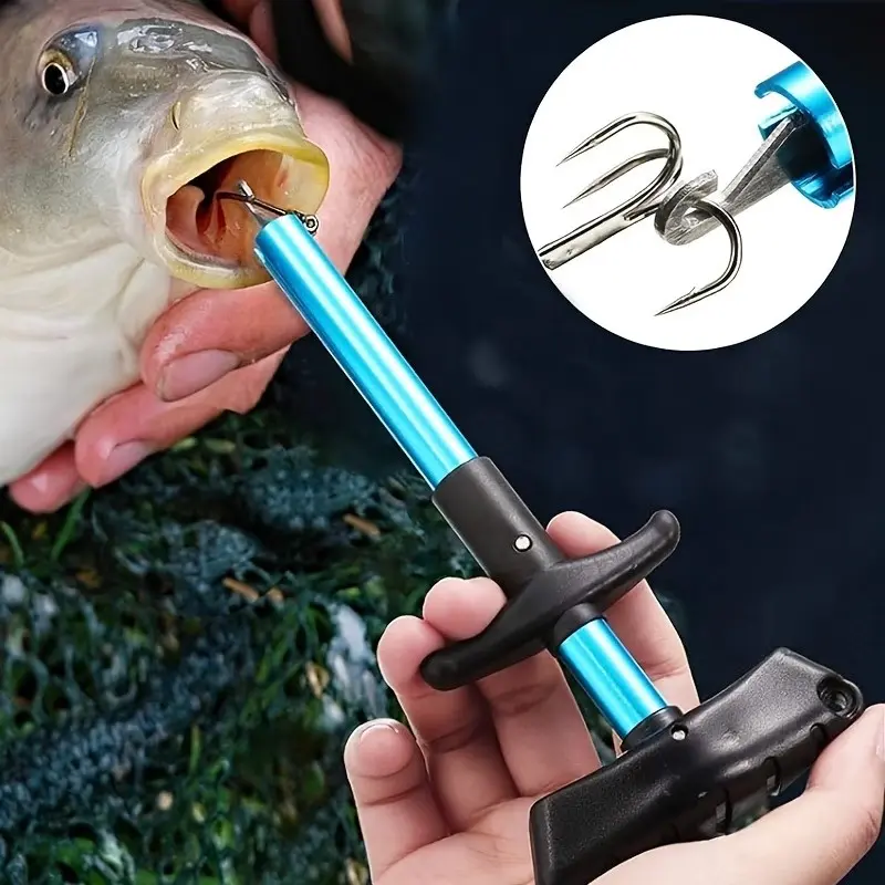 Aluminum Alloy Fishing Tool, Fishing Accessory, Fishing Stuff, Sport Fishing Accessory, Ergonomic Handle, Quick Hook Remover, Durable Structure, Ideal for Father's Day, Christmas, Birthday Gifts