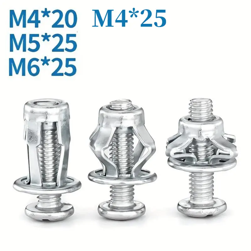 Springtok 20pcs Petal Shaped Expanded Metal Rivet Lock Nut Set, Including M4, M5, M6/ Socket Set, Heavy Duty Industrial Screws, tools set clearance Hardware Bolts