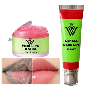 2 PIECES DEKALE LIPS MASK + LIPS BALM SET Daily Brightening Flawless Exfoliator Unisex