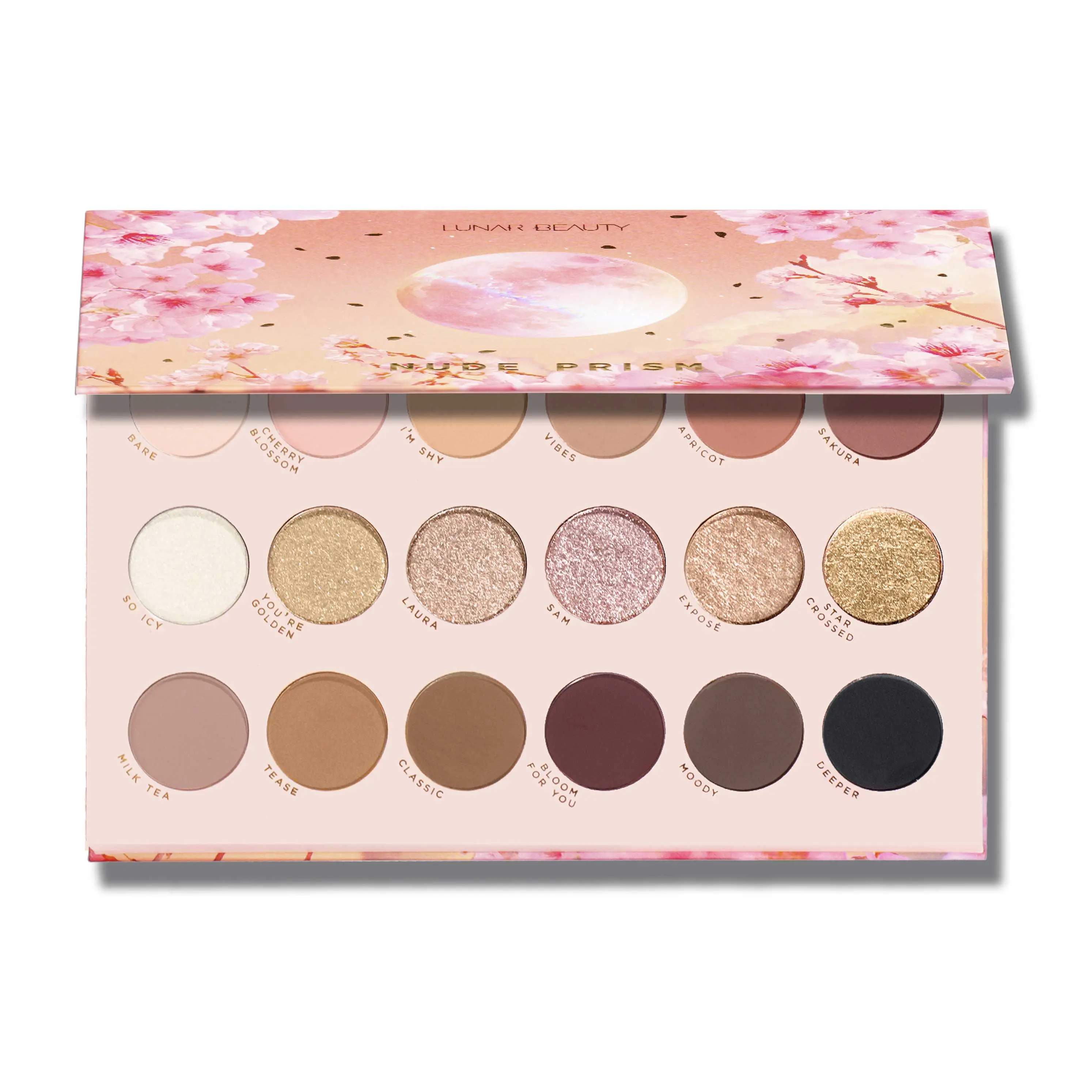Lunar Beauty Nude Prism Eyeshadow Palette - Caramel, Apricot Shades, 14 Mattes, 6 Sparkly Eyeshadow Colors Lunar Beauty Nude Prism Eyeshadow Palette - Caramel, Apricot Shades, 14 Mattes, 6 Sparkly Eyeshadow Colors