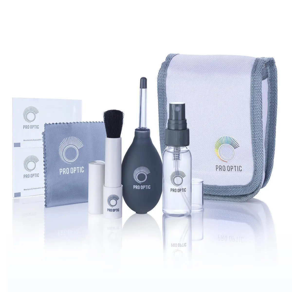 Handy Protective ProOptic Complete Camera Care & Cleaning Kit - Includes Digital Lens Rubber Brush, Microfiber Cloth for Electronics, Photography Gear Maintenance