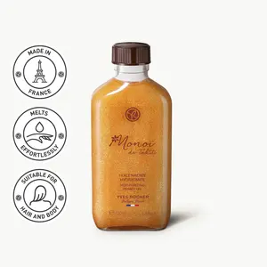 Yves Rocher Monoi de Tahiti Moisturizing Pearly Oil - 100ml Lightweight Scented Hydrating Body Care Formula for Radiant Skin & Hair