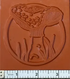 Toad Stool 3.5" x 3.5" Rubber Texture Mat