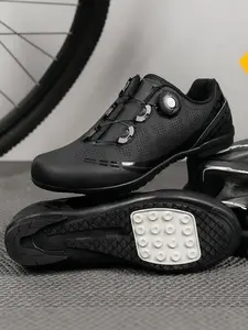 Men's Professional Road Bike Shoes, Cleat Shoes, Rubber Sole, Lightweight Racing Casual Shoes, Comfortable Cycling Footwear, All Seasons