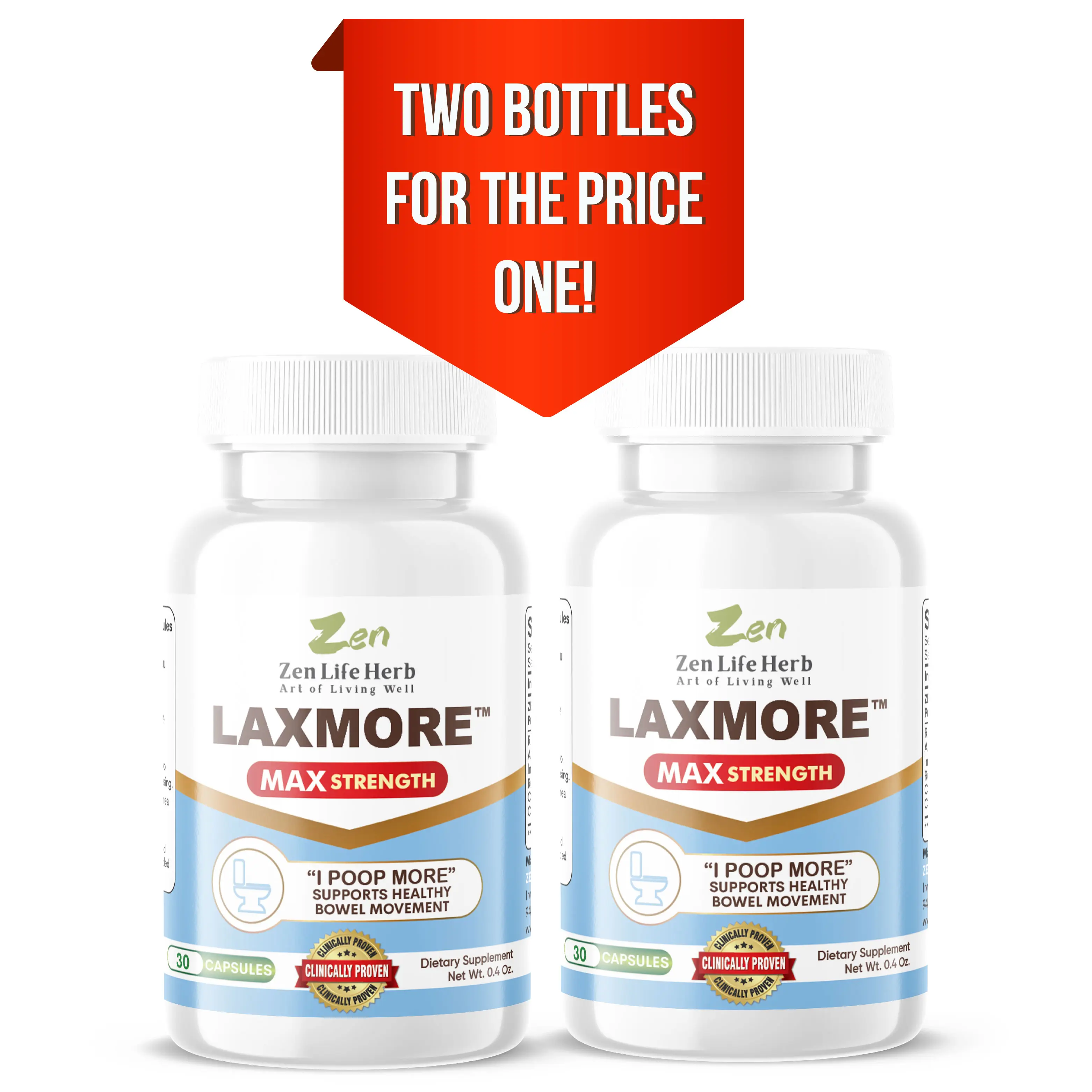 LAXMORE "I POOP MORE" Healthy Bowel Movements And Digestive Wellness (60/90) MultiPack - Dietary Vitamin Supplement Fitness Edible