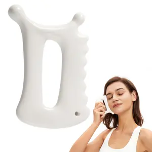 6-in-1 Ceramic Gua Sha Tool for Face&Body-Face Massager Tool for Lymphatic Drainage,Guasha Massager for Stress Relief,Trigger Point Massage Tool for Fascia Massage&Cellulite,Self Care Gifts for Women