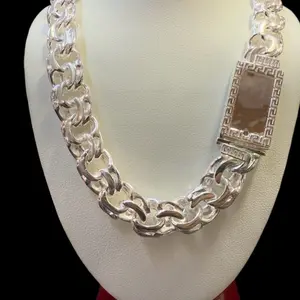 Chino Link Chain Silver Elegant Fashion Accessory for Men and Women Classic Chain Design