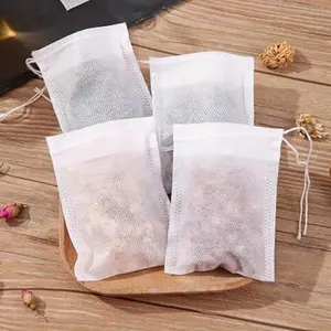 100pcs Tea Bags, Nonwoven Tea Filter Bags For Spice Tea Infuser, Empty Disposable Tea Bags With String Seal, Suitable For Restaurant, Hotel, Family Gathering, Theme Party, Wedding, Birthday Party