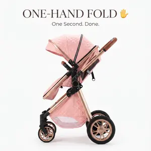 Toddler Stroller 4-in-1 Combo Set, Foldable Lightweight Travel Stroller with Adjustable Function, Large Sunshade for Sun Protection, Soft Breathable Mesh Sides, One-Click Easy Folding, High-quality Baby Stroller for Outdoor Daily Outing
