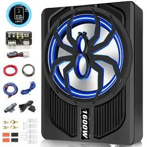 10 Inch Car Speaker Upgrade, 12V 24v High Power Bluetooth-compatible Speaker, Ultra-Thin Subwoofer, Spare Tire Subwoofer, Aluminum Enclosure, Car Audio