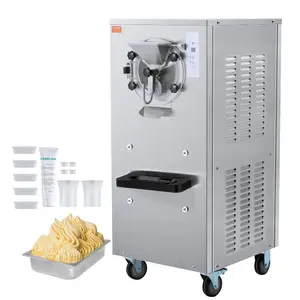 VEVOR Commercial Ice Cream Machine, 20-25L/H Yield, 2400W 1-Flavor Hard Serve Ice Cream Maker, 8L Stainless Steel Cylinder, Digital Display Auto Clean Adjustable Hardness, for Restaurant Snack Bars