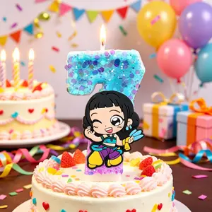 New popular cartoon anime themed candles, children's birthday parties, exquisite cake decorations, cake decorating supplies, party supplies and gifts