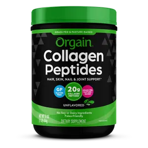 Orgain Collagen Peptides Unflavored 20g Non GMO Gluten Free Paleo Friendly Supplement for Hair Skin Nail & Joint Support - Great for smoothies