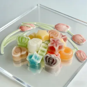 3.5 oz Gift Box Trendy Wax Candy – 10-15 Pcs Retro Style Mini Drinks, Assorted Jelly Fruit Flavors, Chewable Sweet Dessert Candy