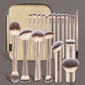 Maange 21-Piece Makeup Tool Set, 20 Professional Face Brush Kit with Brush Case, Foundation, Eyeshadow, Blush, Loose Powder Brushes, Cosmetic Brushes