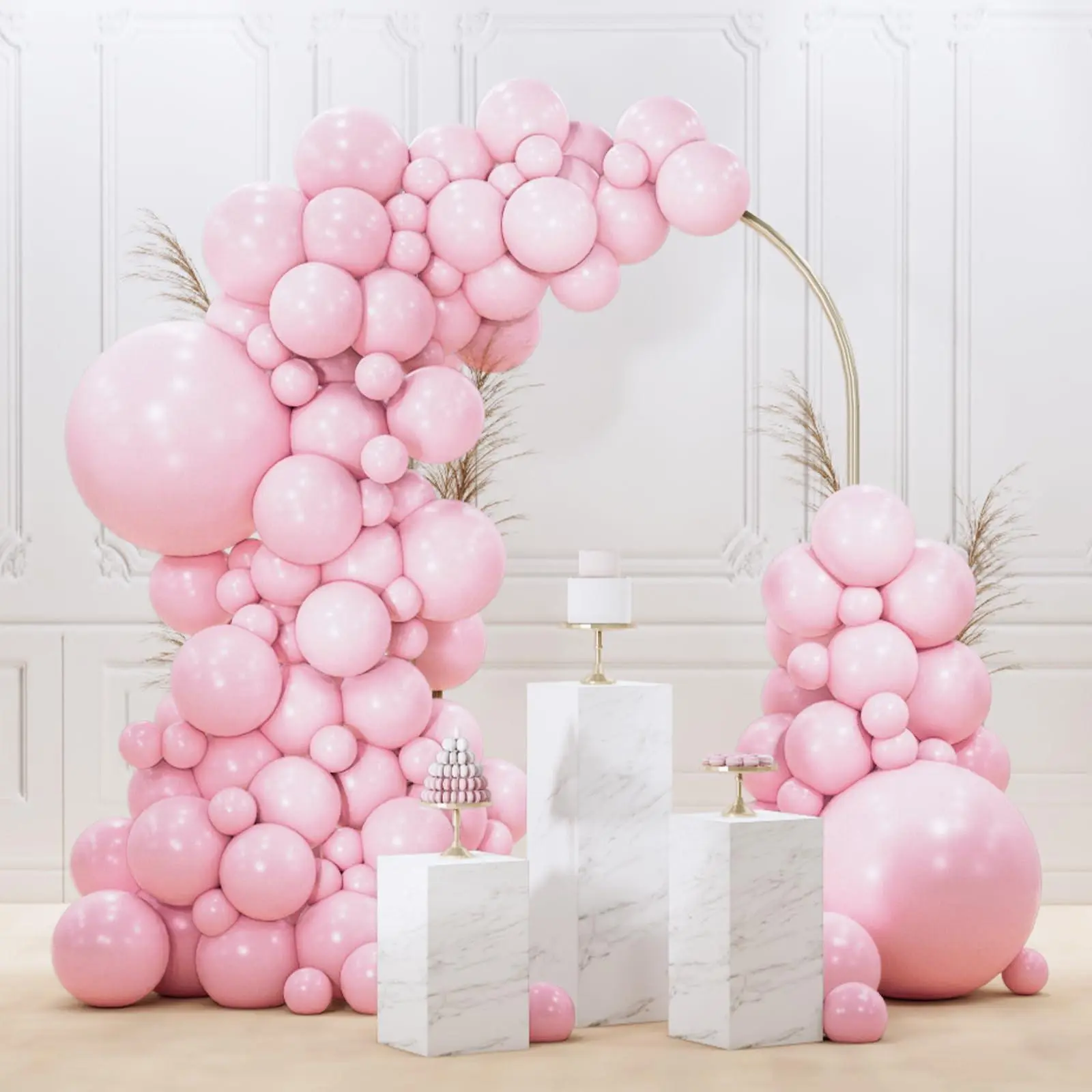 PartyWoo Baby Pink Balloons 92 pcs Different Sizes of 18 12 10 5 Inch Pastel Pale Light Pink Balloons Arch Kit Garland for Baby Shower Gender Reveal Birthday Princess Party Decorations Pink-Q05