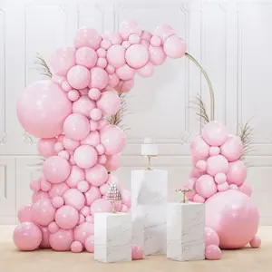 PartyWoo Baby Pink Balloons 92 pcs Different Sizes of 18 12 10 5 Inch Pastel Pale Light Pink Balloons Arch Kit Garland for Baby Shower Gender Reveal Birthday Princess Party Decorations Pink-Q05