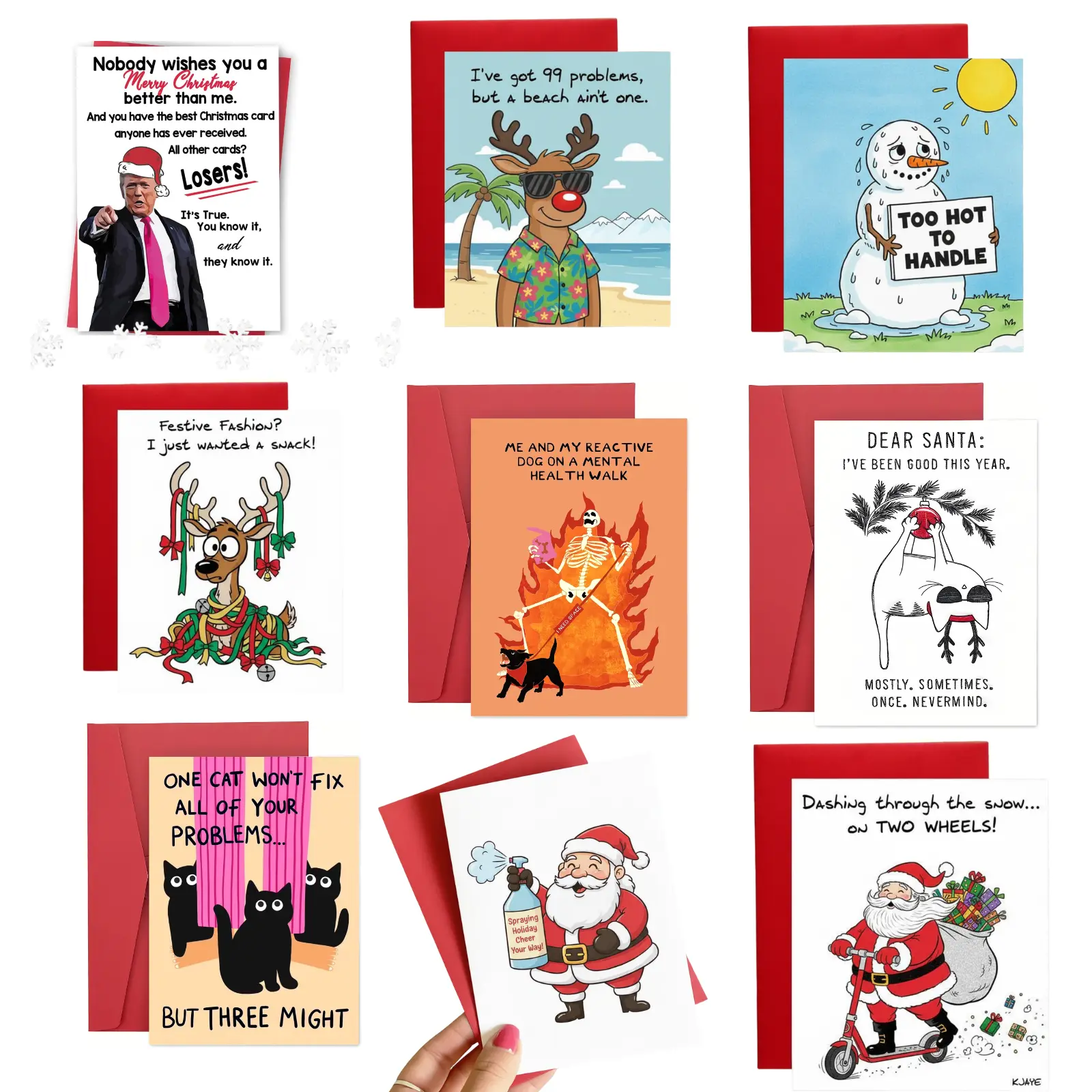 15+Idea Funny Christmas Card, Funny Christmas Card For Friend, Family, Colleague, Her, Him,...