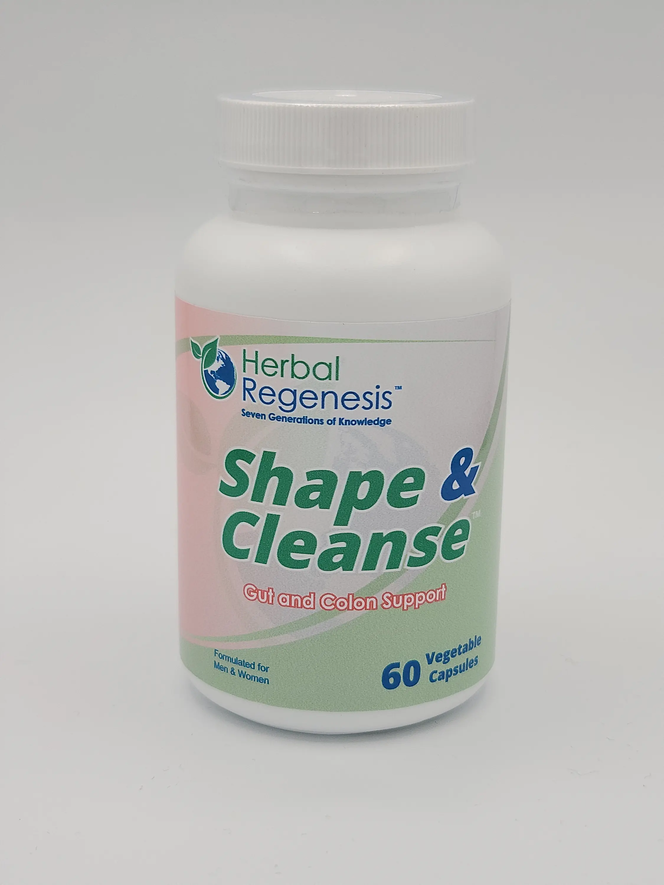 HERBAL REGENESIS - SHAPE & CLEANSE -Gut and Colon Support Cleanse      ( 60 Capsules )