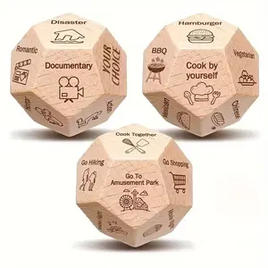 3pcs Dice for Couples, Ideal Gift for Him & Her, Perfect for Food & Movie Activities, Decision Dice Games, Celebrate Occasions Like Christmas, Fun Experience