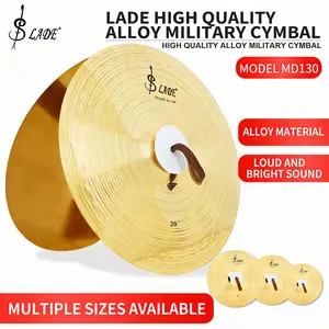 Slade Military Band Cymbals Pair, High-Quality Alloy Material, Crisp Sound, Durable, Ideal for Stage Performances and Daily Training
