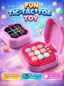 Electronic Tic Tac Toe Game, 9 in 1 Infinite Digital Handheld Game with Tic Tac Toe Board, Portable & Lightweight Travel Toy Gifts for Kids Adults Brain Exercising