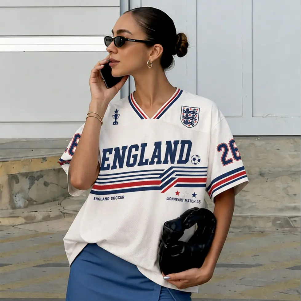England Soccer Jersey, Retro Three Lions Shirt, Custom Name Number Jersey, English Football Fan Gift