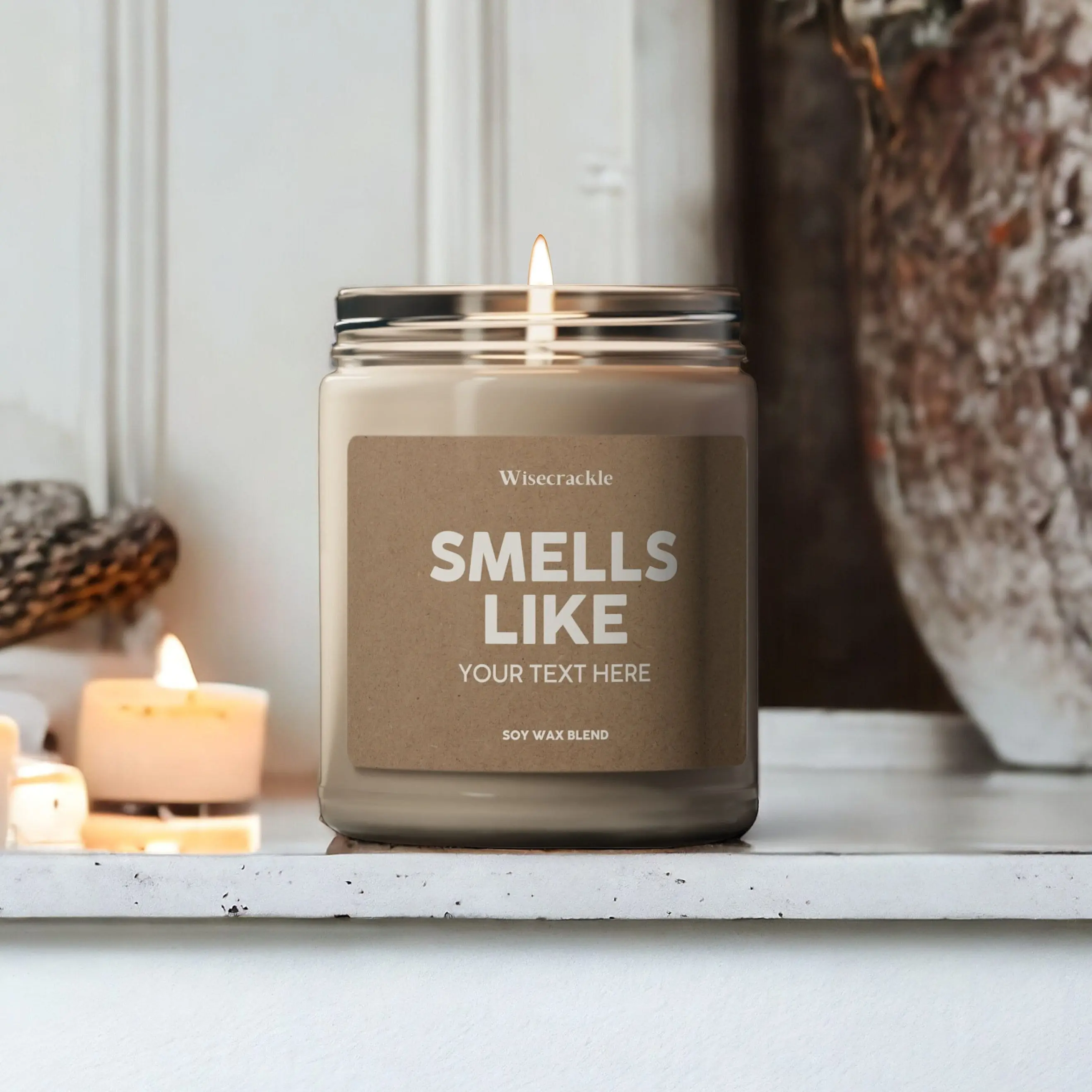 Personalized Smells Like Candle | Make Your Own Funny Candle Gift | Homemade Customized Candle | Gift For Her Him | Gag Gift Nontoxic Candle