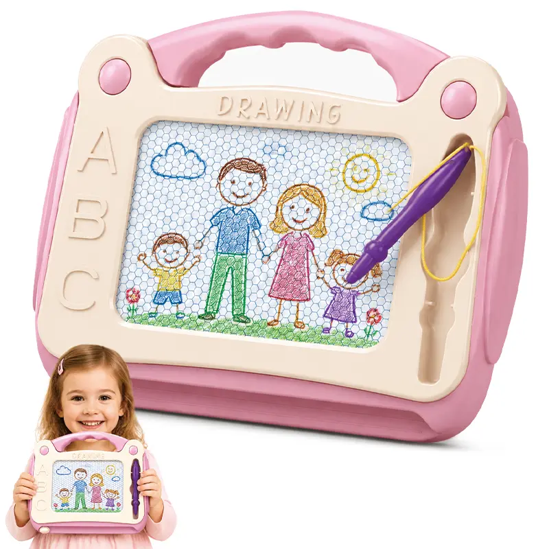 Magnetic Drawing Board for Kids, Erasable Colorful Sketch Pad for Toddlers, Portable Adjustable Easel, Screen-Free Activity, Early Learning Arts & Crafts Toy, Educational Drawing Tablet, Cool Gifts for Boys Girls Ages 1-4, Birthday Travel Toy