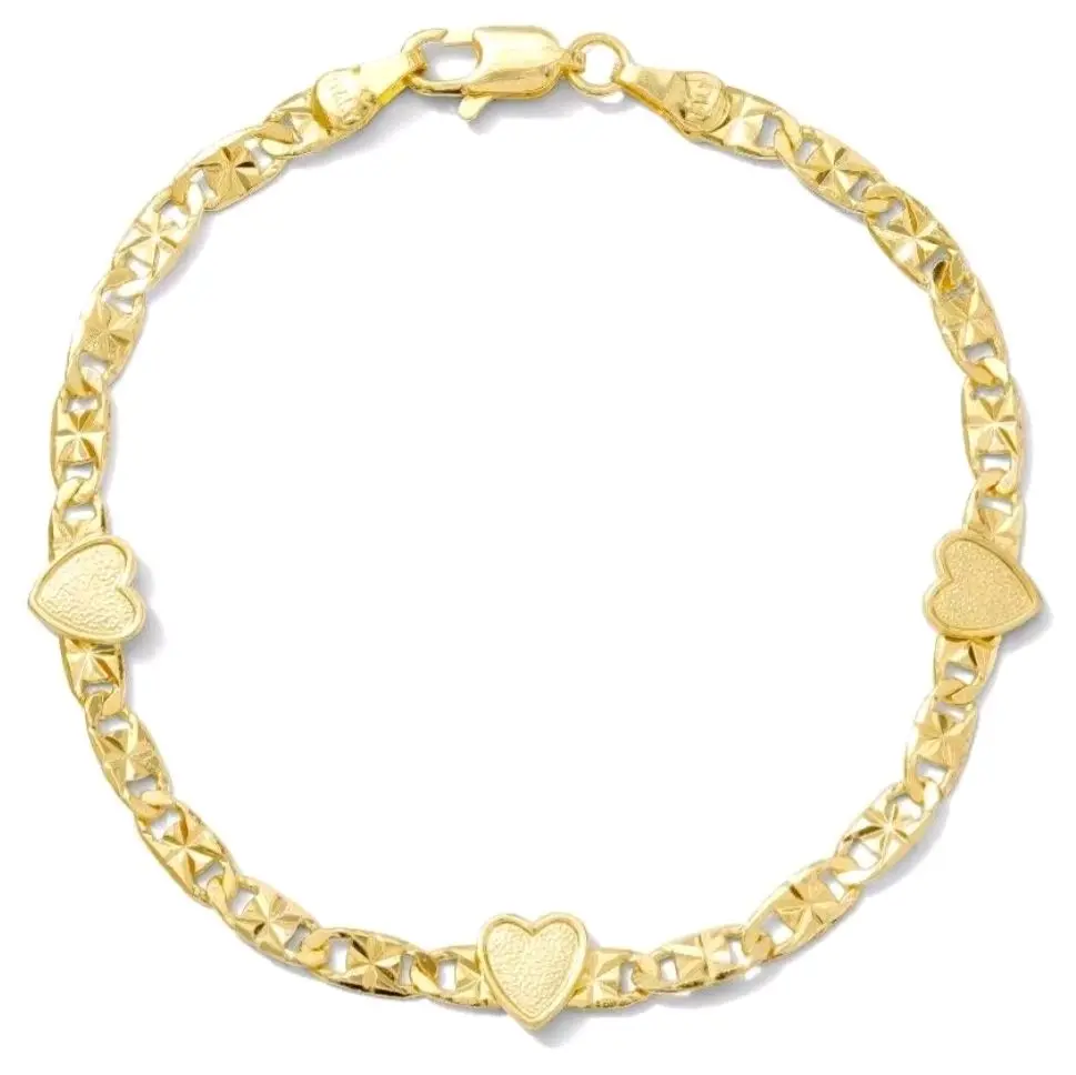 HEART'S BEAUTIFUL bracelet new style gold plated.7½inches fashion design