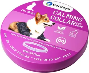Fluorescent Calming Collar for Dogs and Cats with Pheromones - Maximum Anxiety Relief & Stress Reduction for Thunderstorms,Travel, Fireworks and Noise Phobias - Long Lasting 30 Days