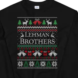 Lehman Brothers Ugly Christmas Sweater, Funny Finance Stock Market Day Trader Gift