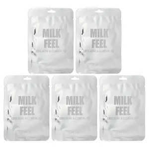 Lapcos Milk Feel, Exfoliating & Cleansing Pad, 5 Pads, 0.24 oz (7 g) Each