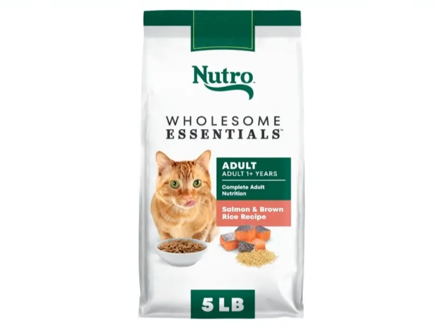 Nutro Wholesome Essentials Dry Cat Food, Adult Cat Food Dry Salmon & Brown Rice Recipe, 5 lb. Bag