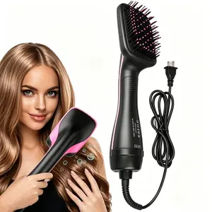 Negative Ion 3-in-1 Hair Dryer Brush, All-in-One Blow Dry, Straighten & Smooth Hair Tool for Effortless Salon Hairstyles Everyday