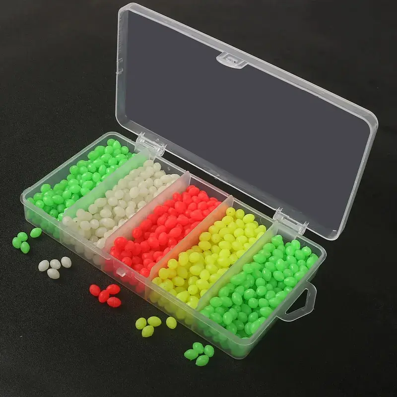 1000pcs/box Mixed Colors Rig Beads, Luminous Stop Beads, Fishing Accessories, Bead Assortment, Beads Set