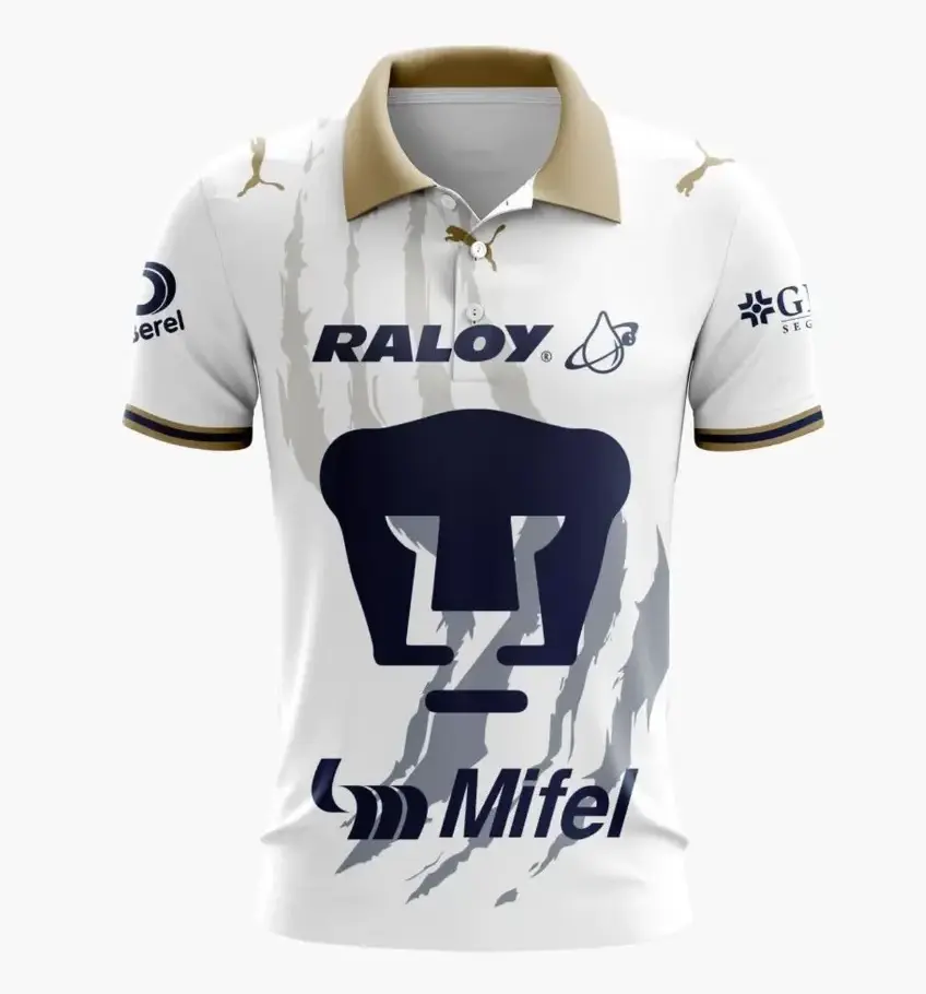 Pumas UNAM 2026-2027 Away Polo Shirt, Liga MX Soccer Polo, Unisex Football Fan Apparel