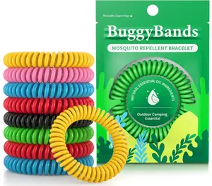 24 Pack Mosquito Repellent Bracelets for Kids & Adults, Individually Wrapped Repellent Wristbands, DEET Free, Natural and Waterproof Band
