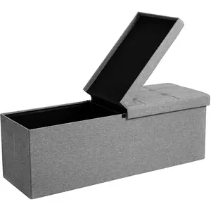SONGMICS Storage Ottoman with Flip-Up Lid