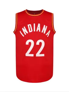 Men's Letter & Number 22 Embroidery Contrast Binding Vintage Basketball Jersey, Loose Casual Sleeveless Round Neck Sports Top for Outdoor Activities, Men's Sportswear for Fall & Winter