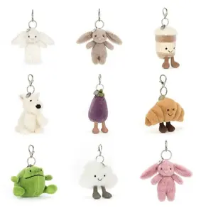 Jellycat Kawaii Plush Keychain Collection – Cute Stuffed Animal Bag Charms and Keyrings for Women Kids Teens, Adorable Gift Idea for Birthdays and Holidays