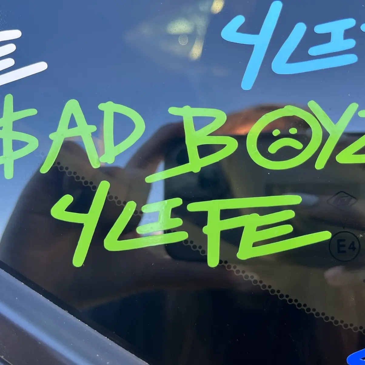 Green sad boys 4 life junior H car sticker