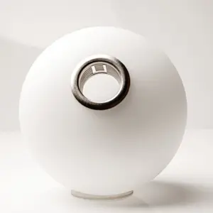 DIY Milky Glass Globe Lamp Shade (1 Piece), Diameter 8/15 Cm, E14/e27 DIY Rewireable Light Bulb, Elegant Lighting Table Lamp
