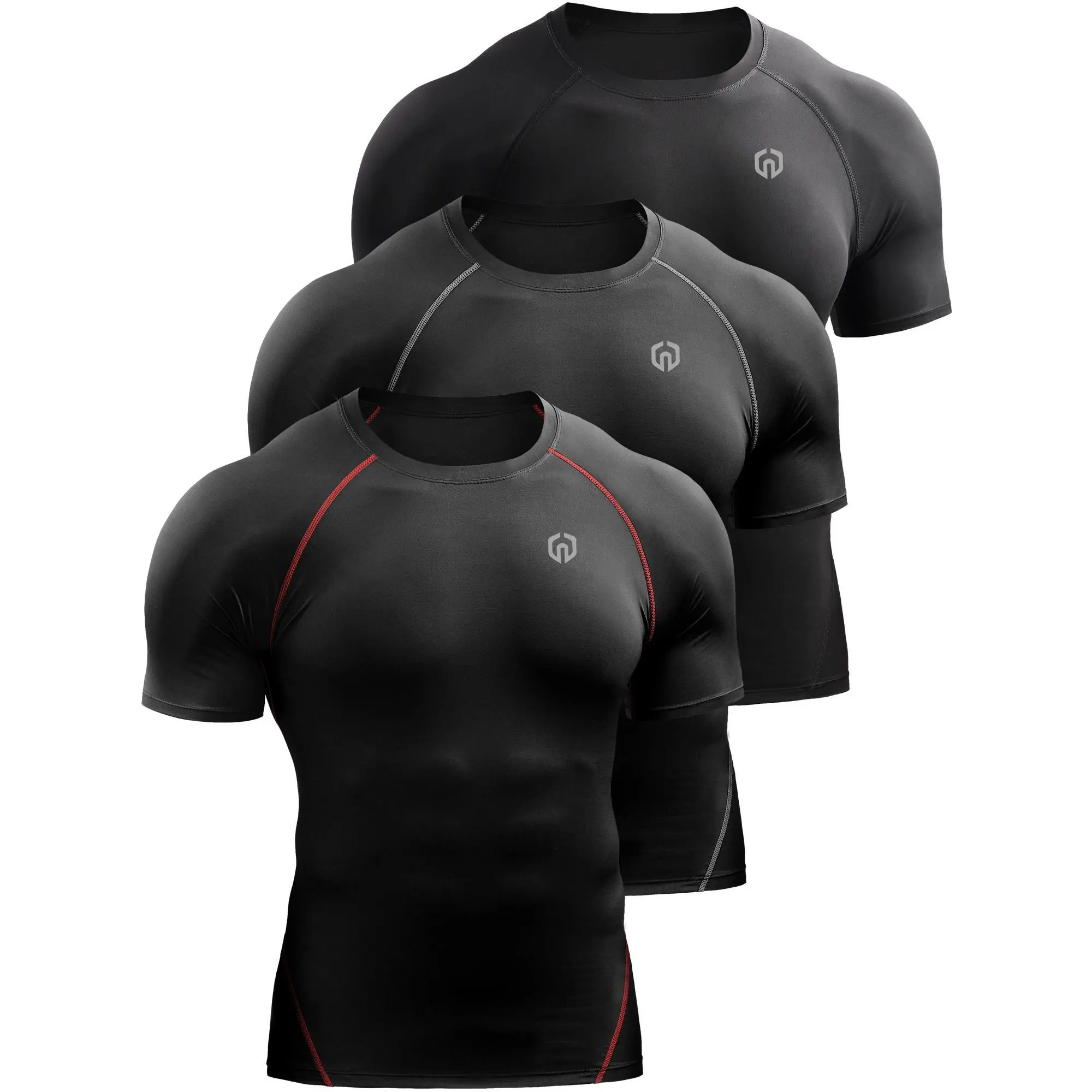 NELEUS Men's Compression Baselayer Athletic Workout T Shirts Activewear Athleisure Street Fit Fitness Sport Outfits Breathable Sweat Wicking summerwins