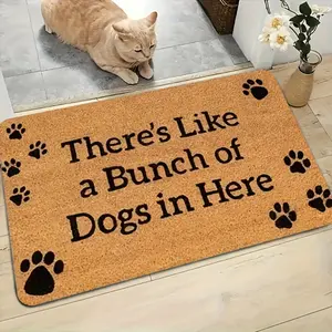 Welcome Home Dog Floor Mat - Non-slip Soft Absorbent Stone Door Mat Machine Washable Four-season Universal Entrance Mat - outdoor rug Suitable for Bathroom, Living Room and Other Scenes