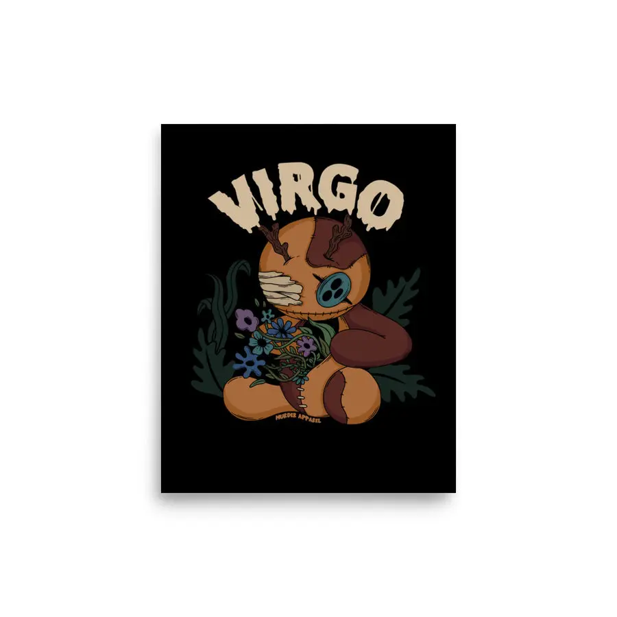 Virgo Voodoo Doll Poster .Pumpkin Halloweentown Poster, Happy Halloween Poster, Spooky Vibes Poster. Poster Wall Decor