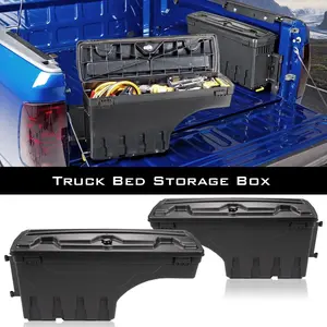 Truck Bed Storage Box Toolbox Left & Right,Fit For 02-18 Dodge Ram,Lockable Storage Box Case,Truck Bed Tool Box