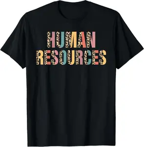 100% Cotton Half Leopard Human Resources Recruitment Specialist HR Squad T-Shirt