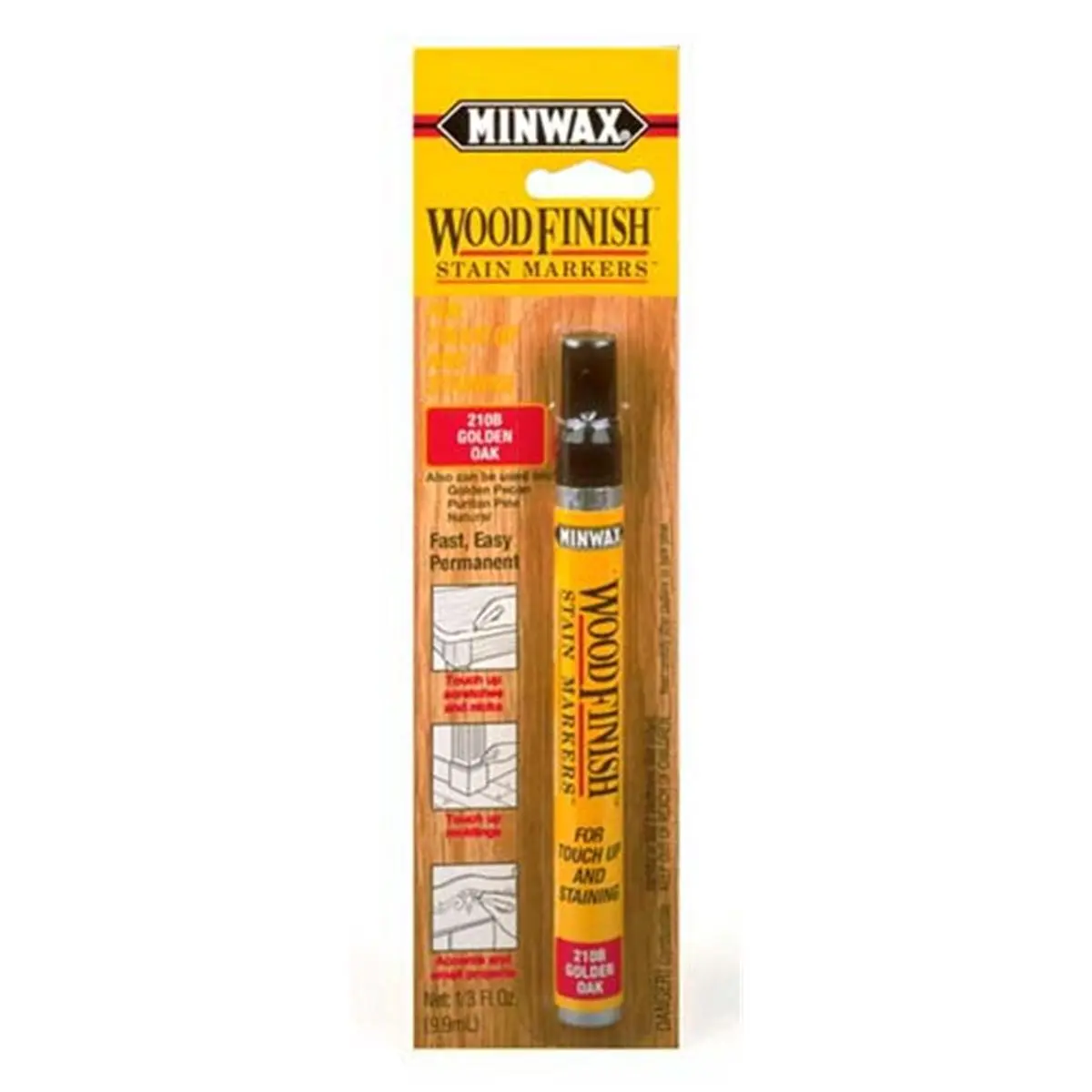Minwax Mahogany Wood Finish Stain Marker - Easy Touch-Up Tool for Interior Wood Furniture Repair, Cabinets, Molding, Automotive & Motorcycle Paint Care (63484) | Fixes Common Nicks and Scratches
