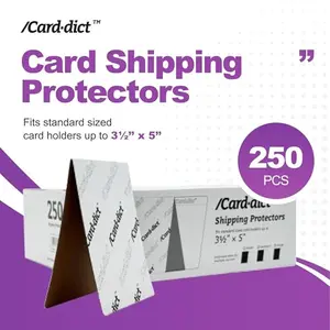 Carddict 5" x 3.5" White Corrugated Cardboard Sheets 250ct - Trading Card Shipping Protector